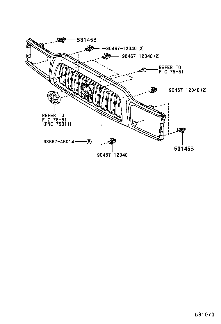  HILUX 4RUNNER 4WD |  RADIATOR GRILLE