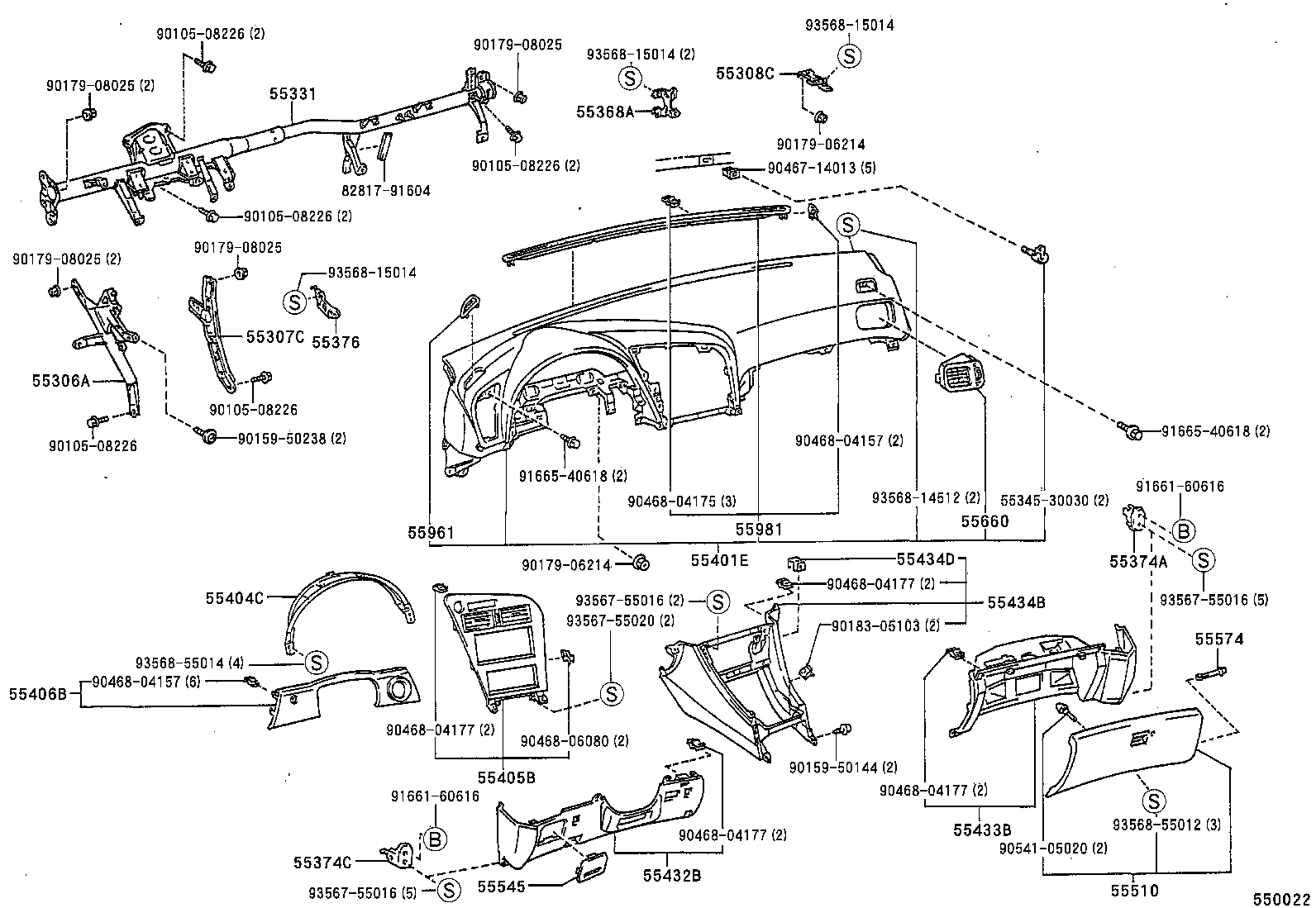  CELICA |  INSTRUMENT PANEL GLOVE COMPARTMENT