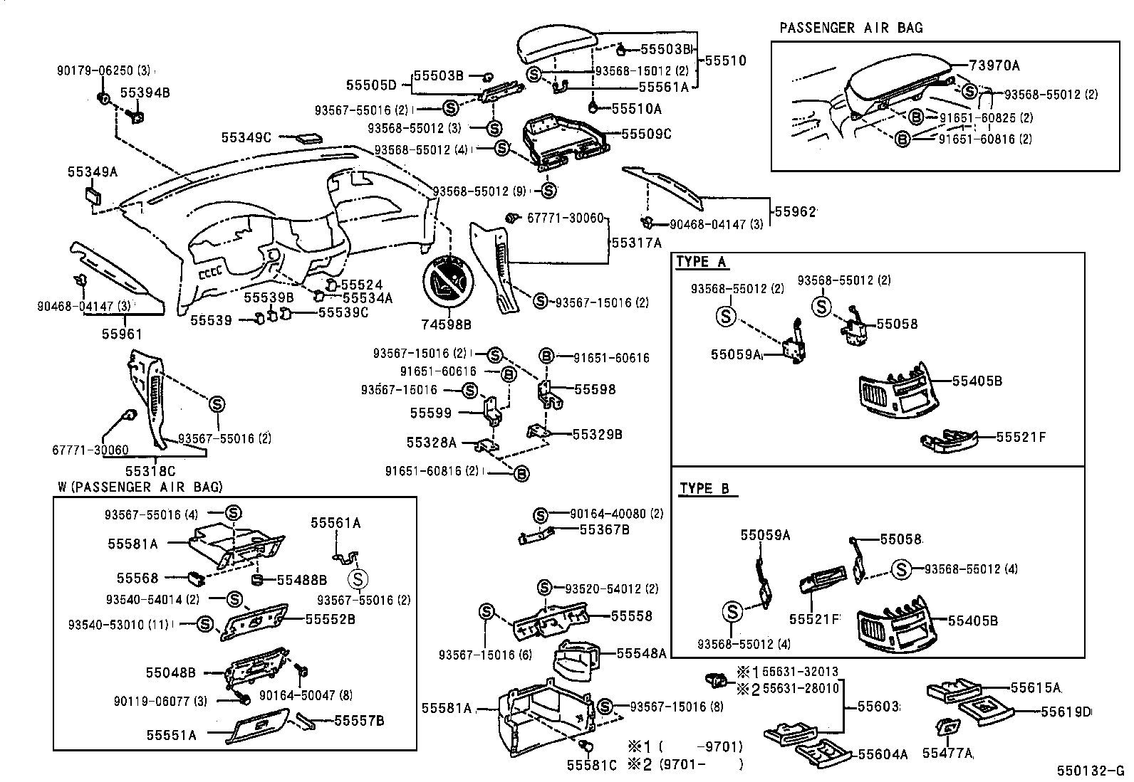  PREVIA |  INSTRUMENT PANEL GLOVE COMPARTMENT