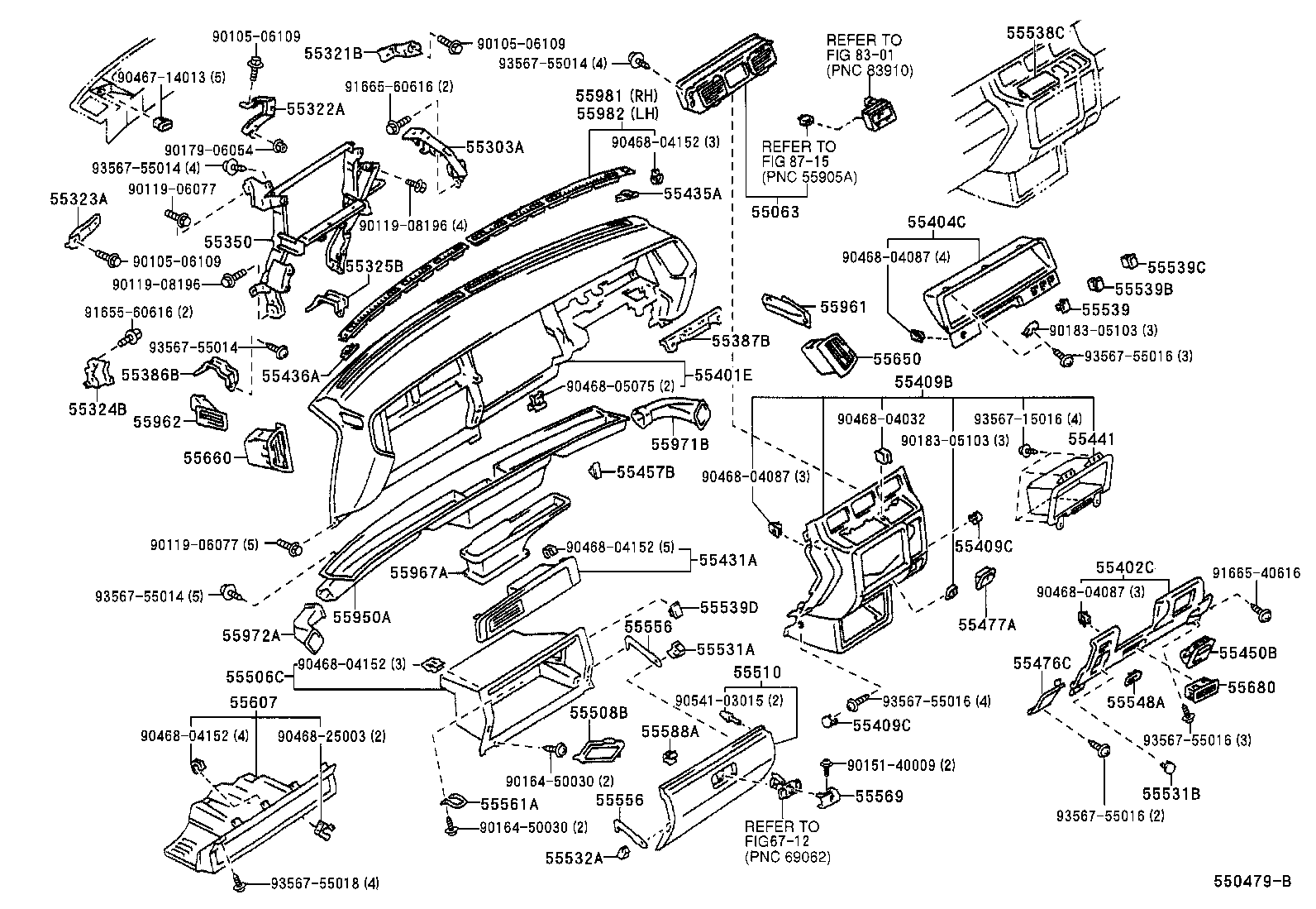  CROWN |  INSTRUMENT PANEL GLOVE COMPARTMENT