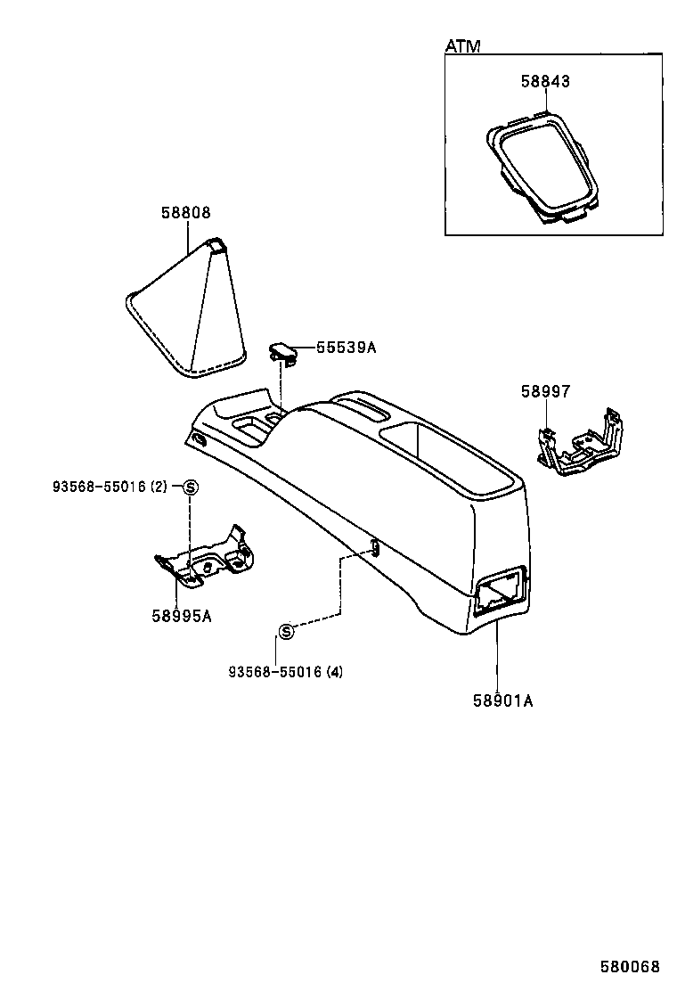  TERCEL |  CONSOLE BOX BRACKET