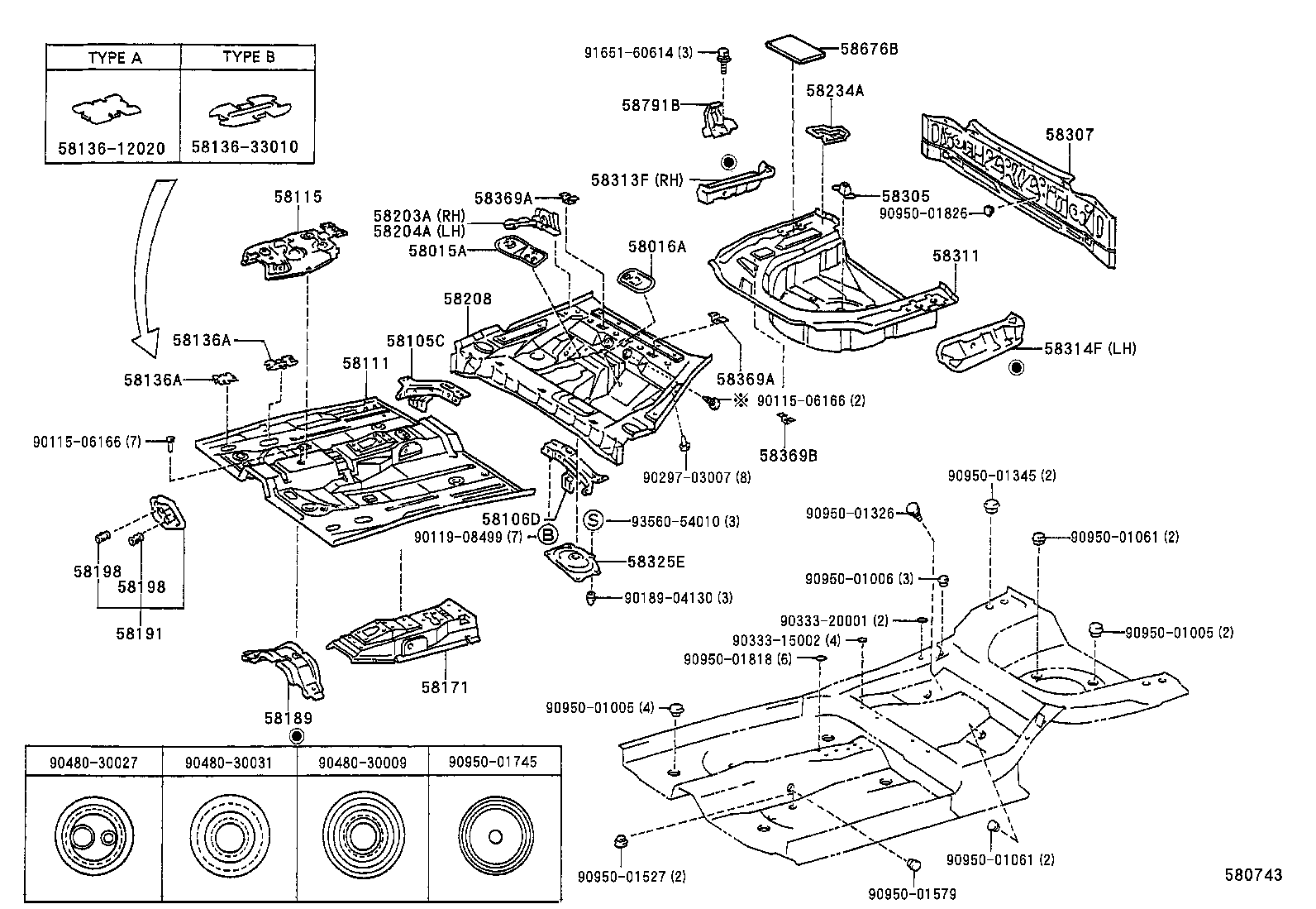  CAMRY NAP SED WG |  FLOOR PAN LOWER BACK PANEL