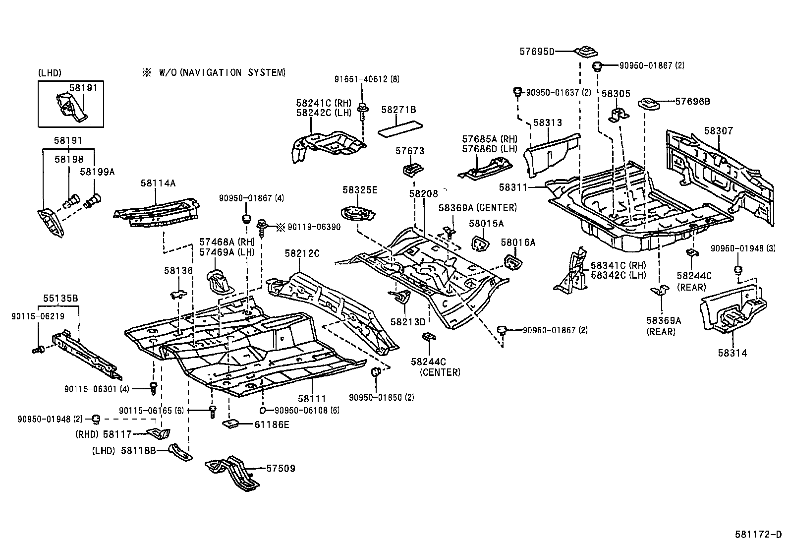  PRIUS |  FLOOR PAN LOWER BACK PANEL