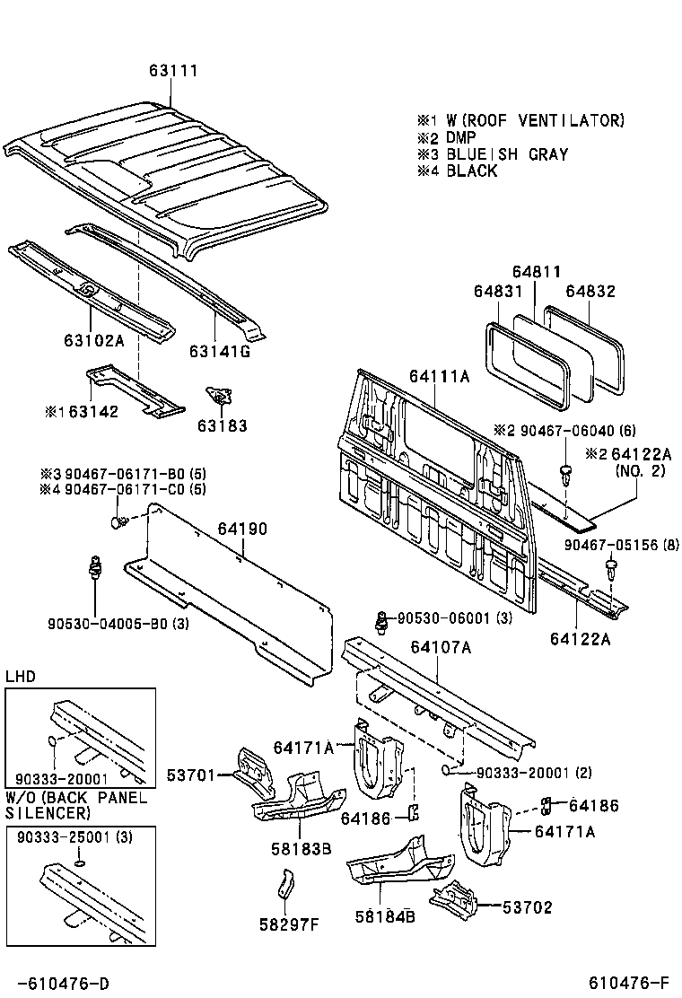  DYNA200 |  ROOF PANEL BACK PANEL