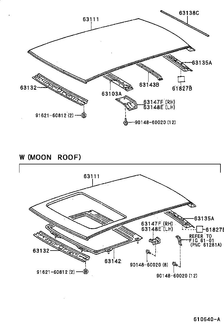  STARLET |  ROOF PANEL BACK WINDOW GLASS