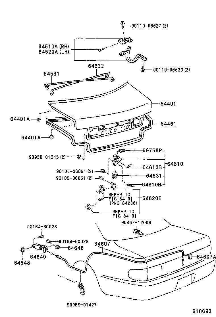  CAMRY NAP SED WG |  LUGGAGE COMPARTMENT DOOR LOCK