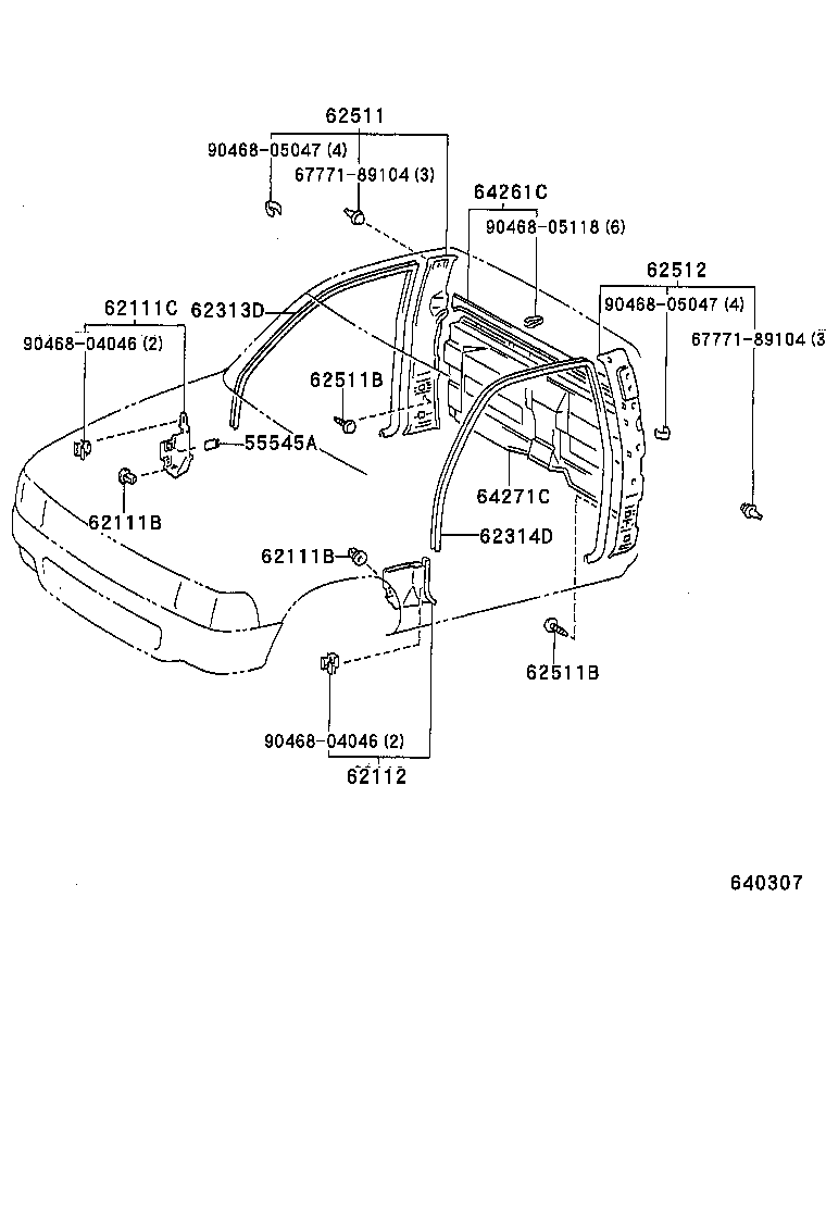  HILUX 2WD |  INSIDE TRIM BOARD