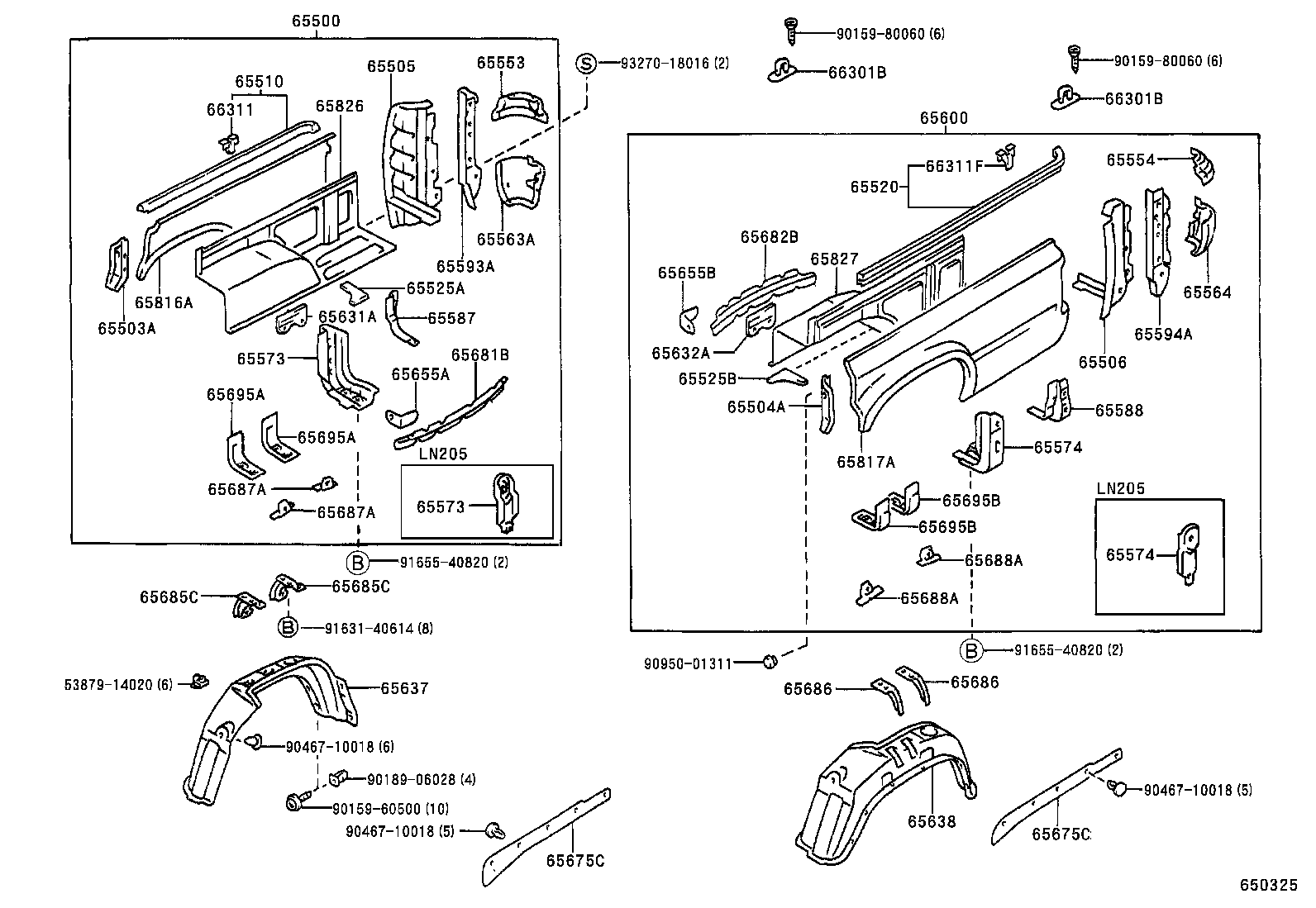  HILUX 4RUNNER 4WD |  REAR BODY SIDE PANEL