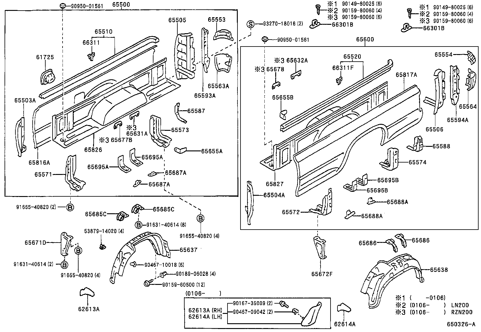  HILUX 2WD |  REAR BODY SIDE PANEL