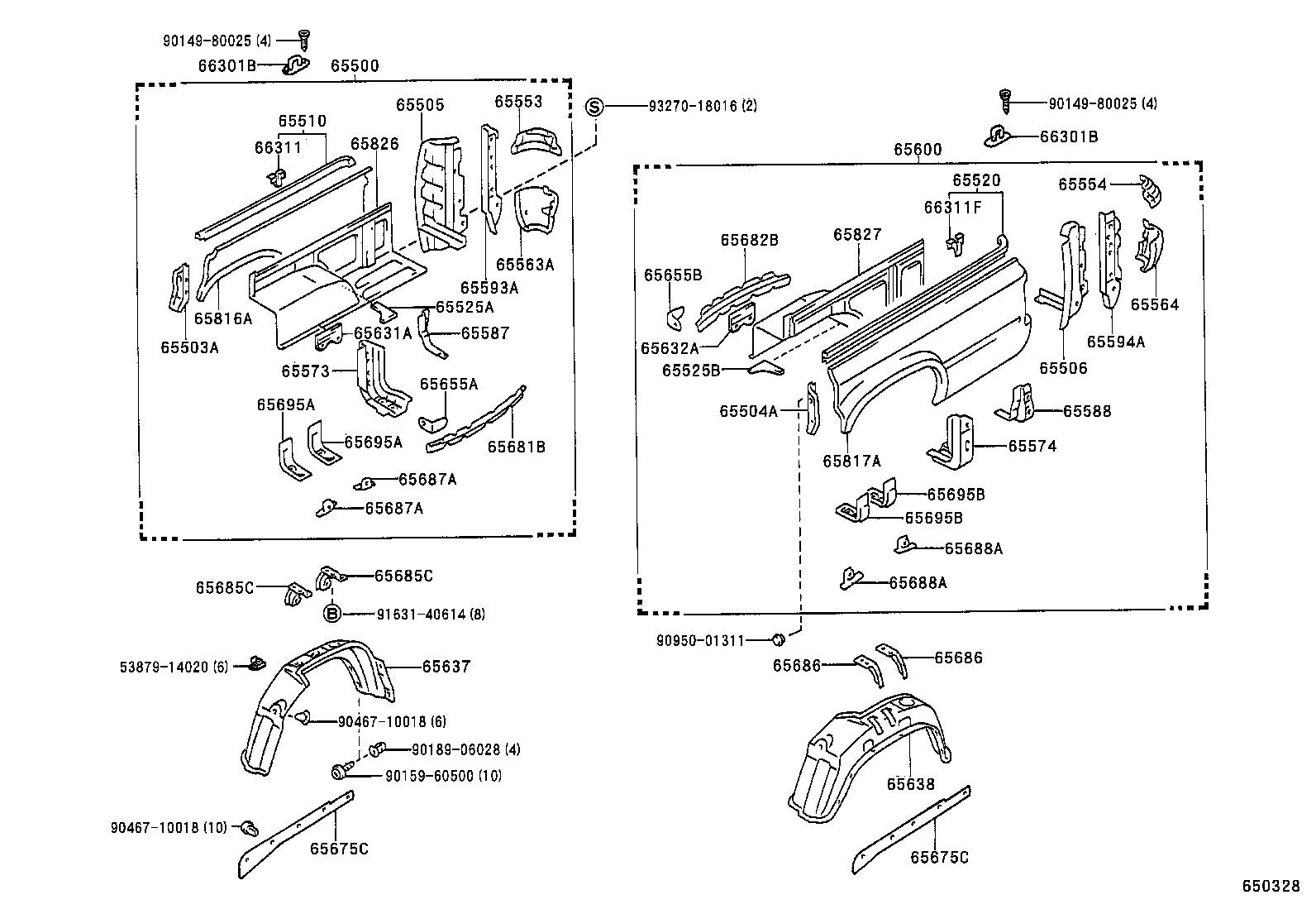  HILUX 4RUNNER 4WD |  REAR BODY SIDE PANEL