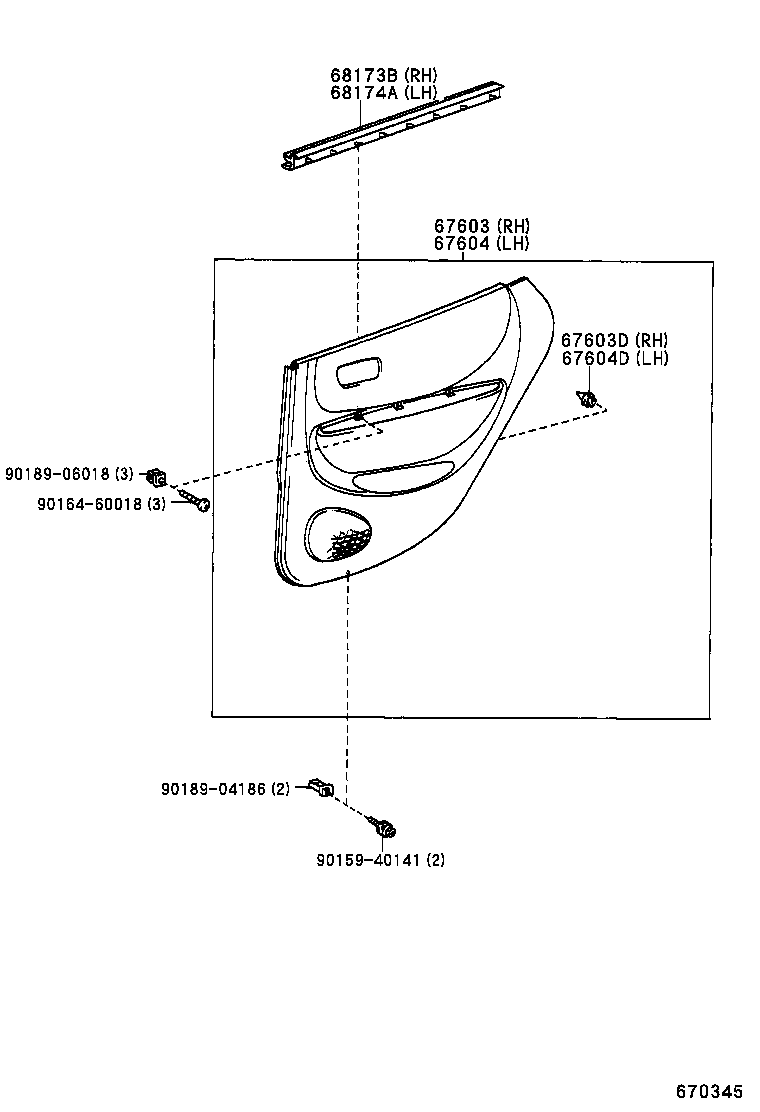  SPACIO |  REAR DOOR PANEL GLASS