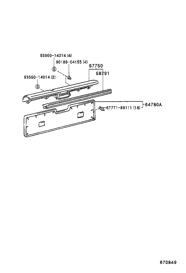  HILUX 2WD |  BACK DOOR PANEL GLASS