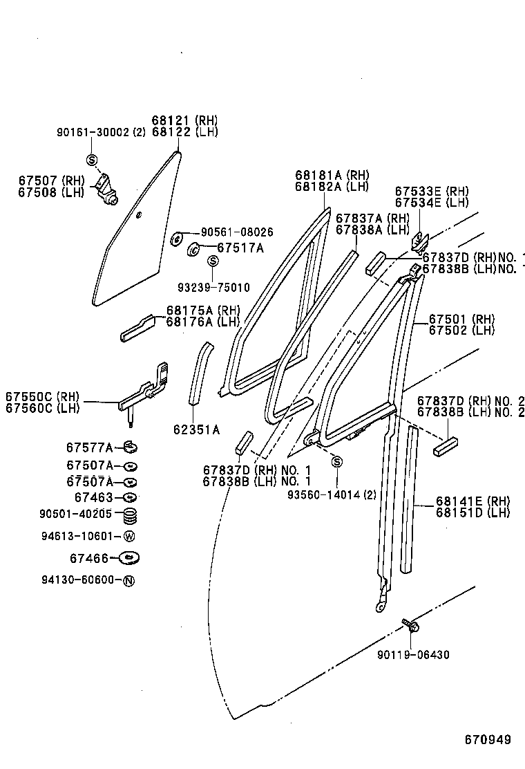  HILUX 2WD |  FRONT DOOR VENTILATOR WINDOW