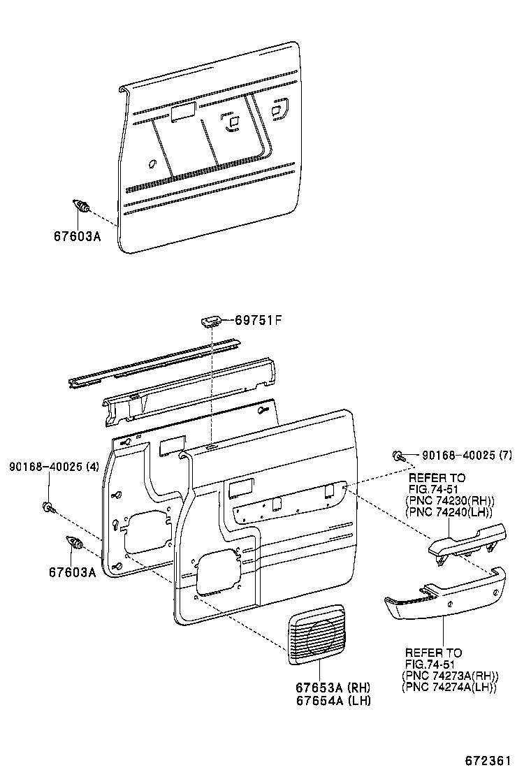  HILUX 4RUNNER 4WD |  REAR DOOR PANEL GLASS