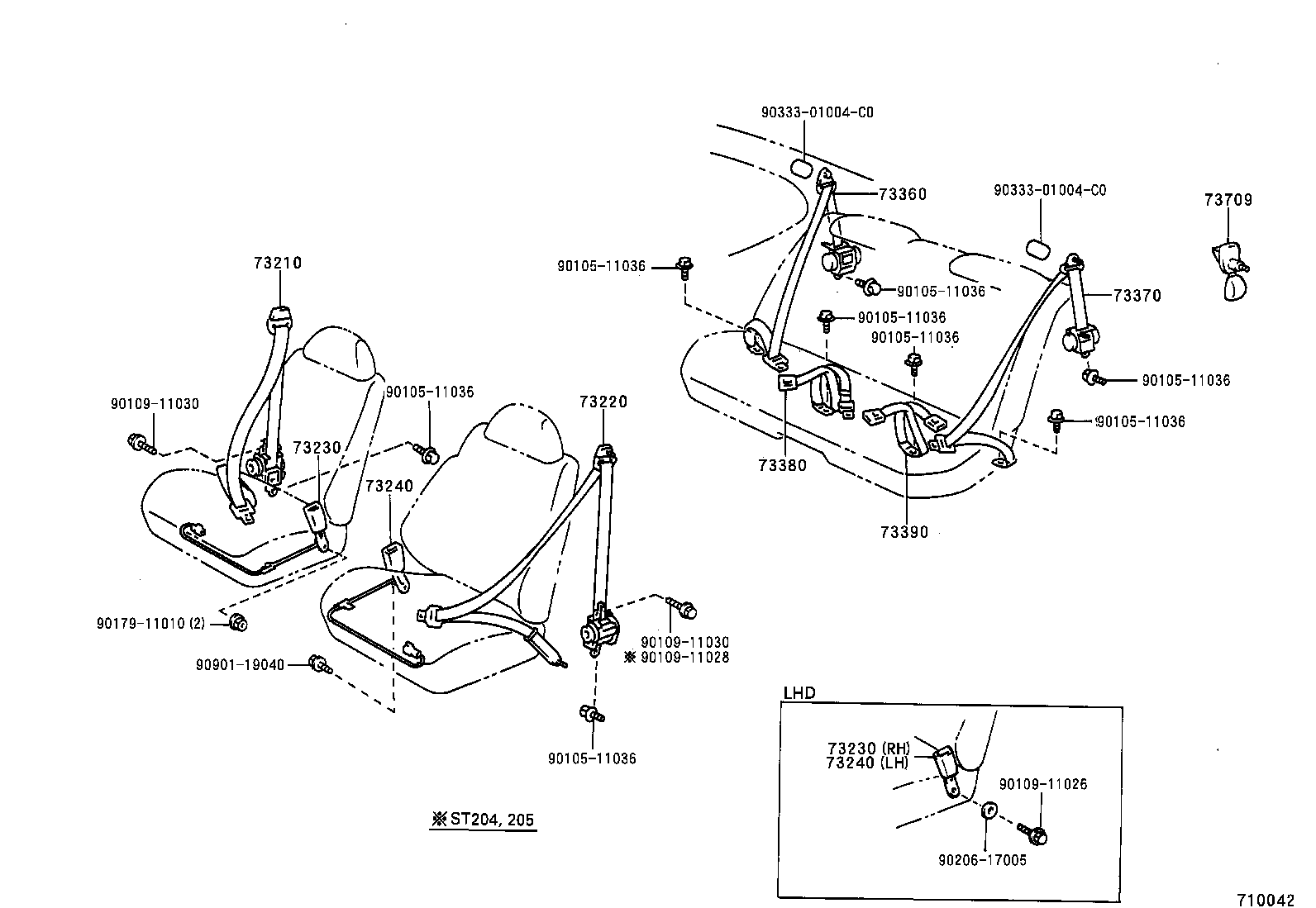  CELICA |  SEAT BELT CHILD RESTRAINT SEAT