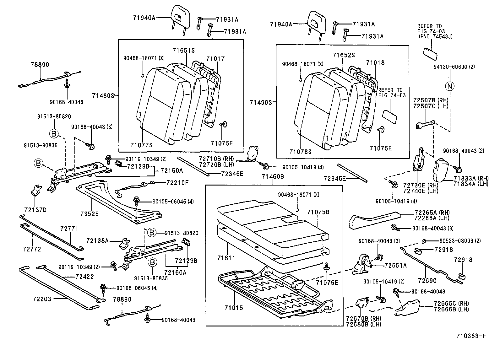  SPACIO |  REAR SEAT SEAT TRACK