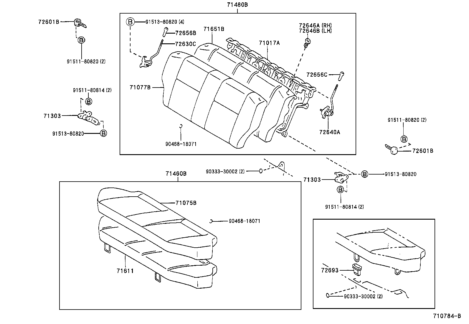  STARLET |  REAR SEAT SEAT TRACK