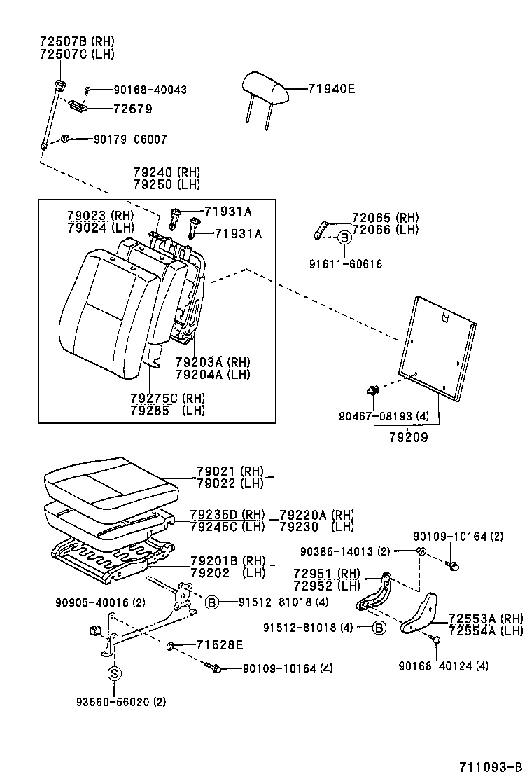  PICNIC |  REAR SEAT SEAT TRACK