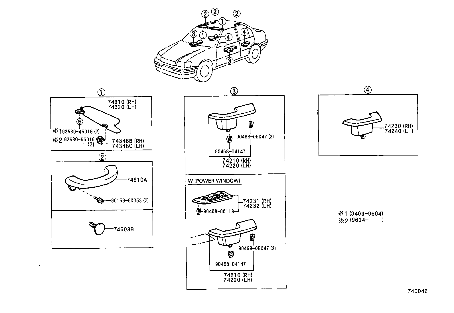  TERCEL |  ARMREST VISOR