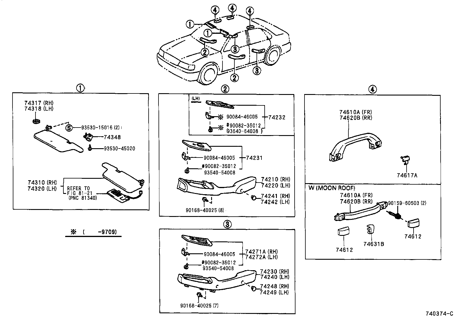  AVALON |  ARMREST VISOR