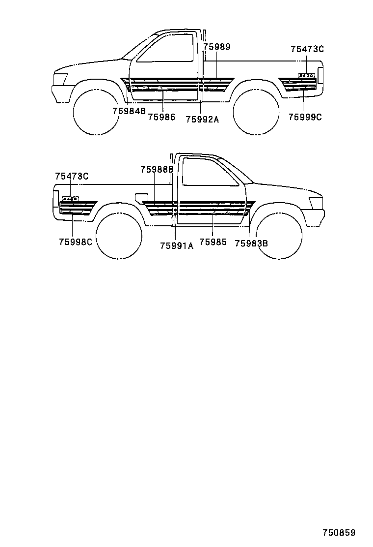  HILUX 4RUNNER 4WD |  BODY STRIPE