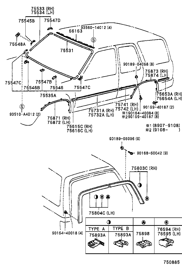  HILUX 4RUNNER 4WD |  MOULDING