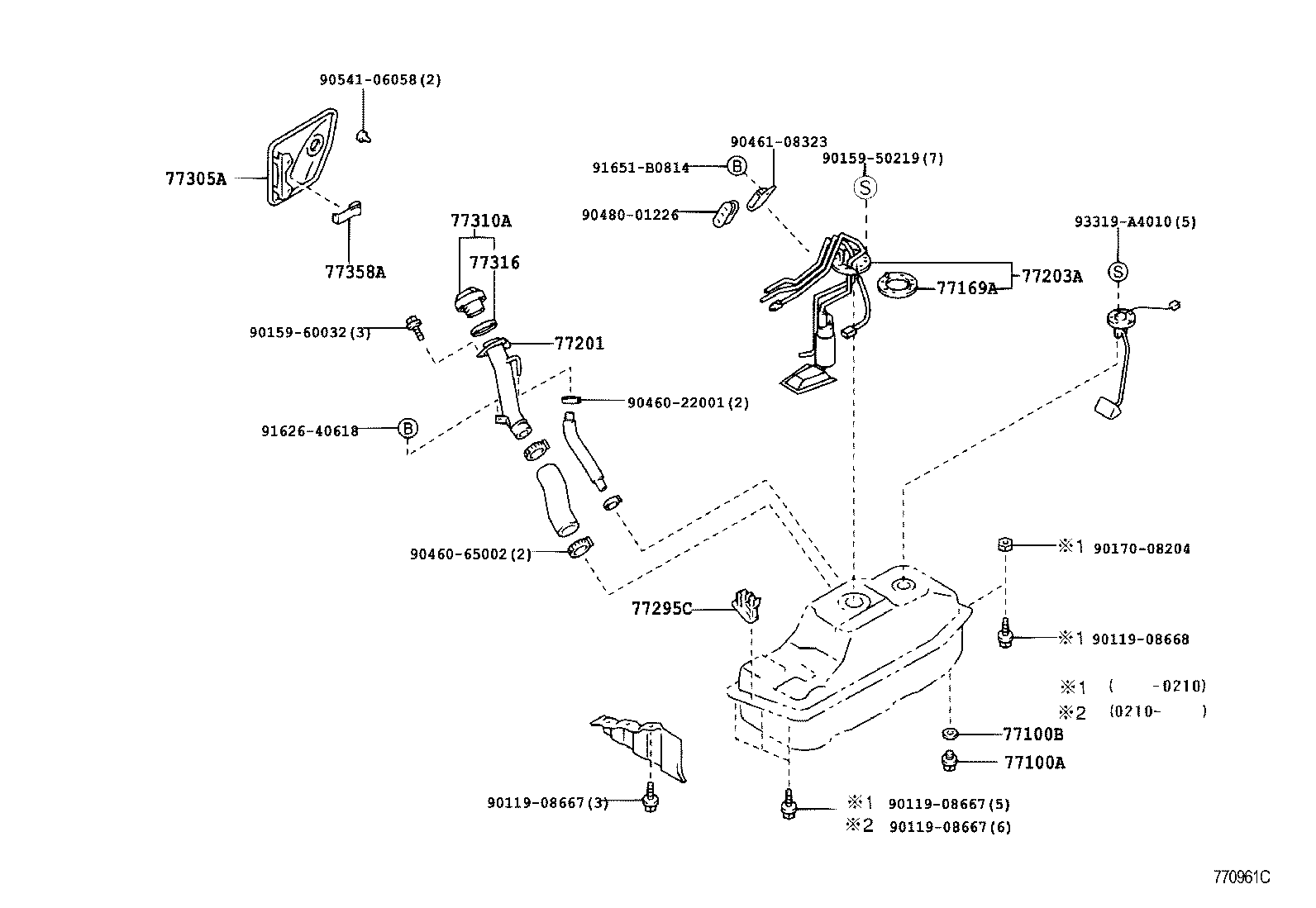 HILUX 2WD |  FUEL TANK TUBE
