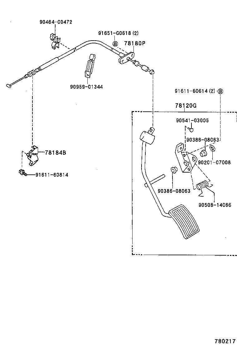  HILUX 4RUNNER 4WD |  ACCELERATOR LINK