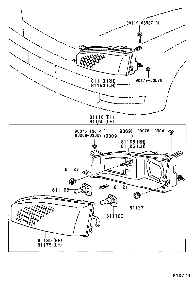  CAMRY NAP SED WG |  HEADLAMP