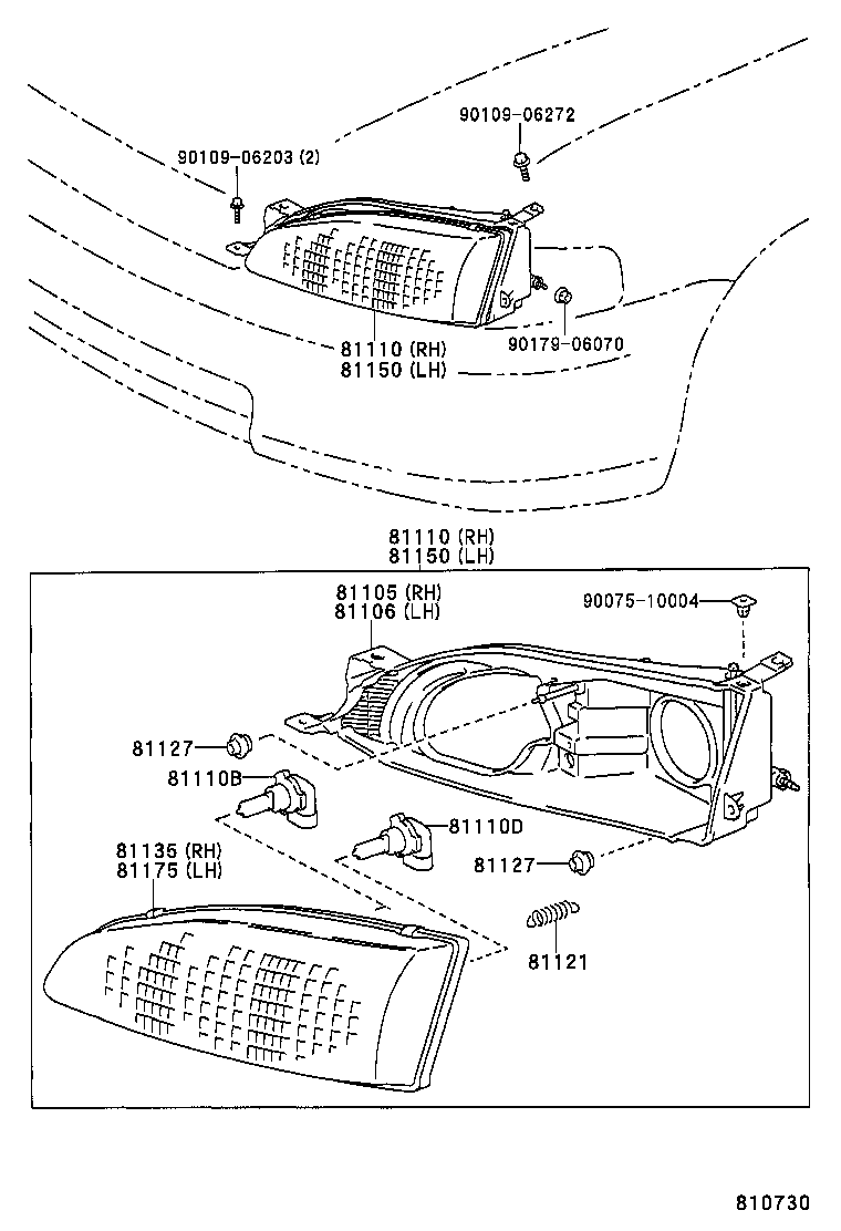  CAMRY NAP SED WG |  HEADLAMP