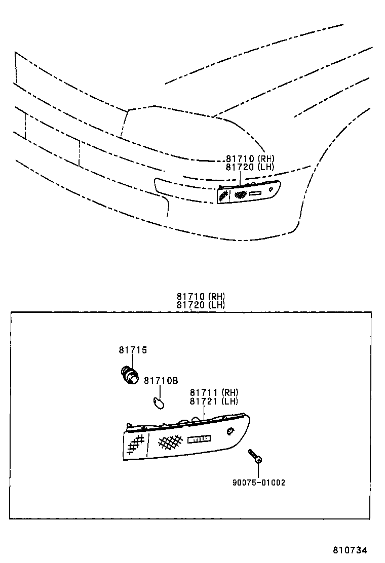  CAMRY NAP SED WG |  FRONT MARKER LAMP