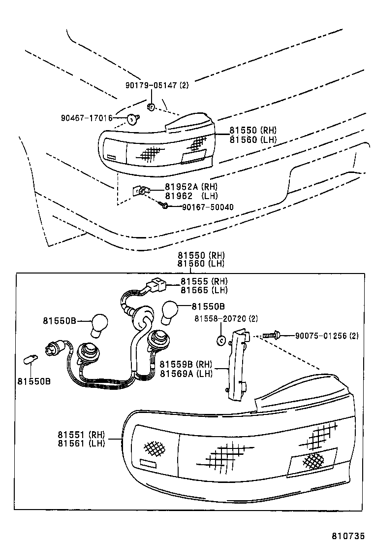  CAMRY NAP SED WG |  REAR COMBINATION LAMP