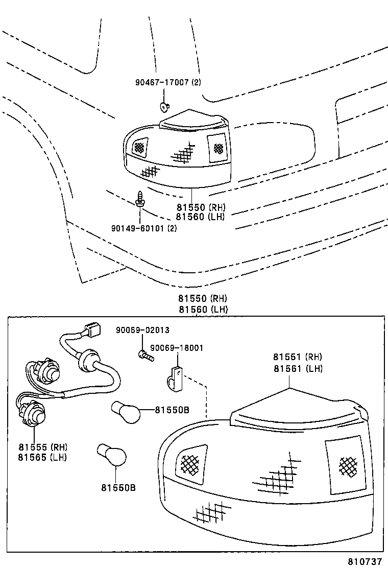  CAMRY NAP SED WG |  REAR COMBINATION LAMP