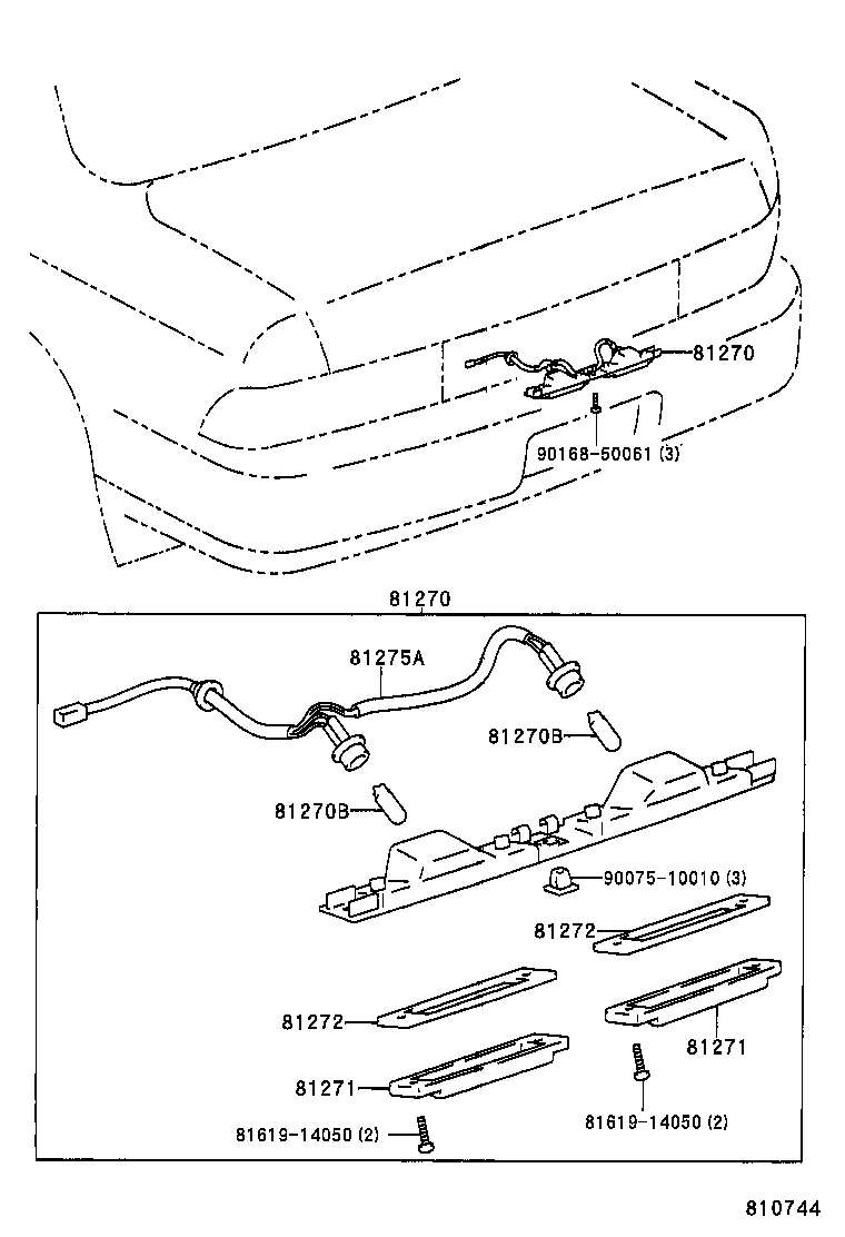  CAMRY NAP SED WG |  REAR LICENSE PLATE LAMP