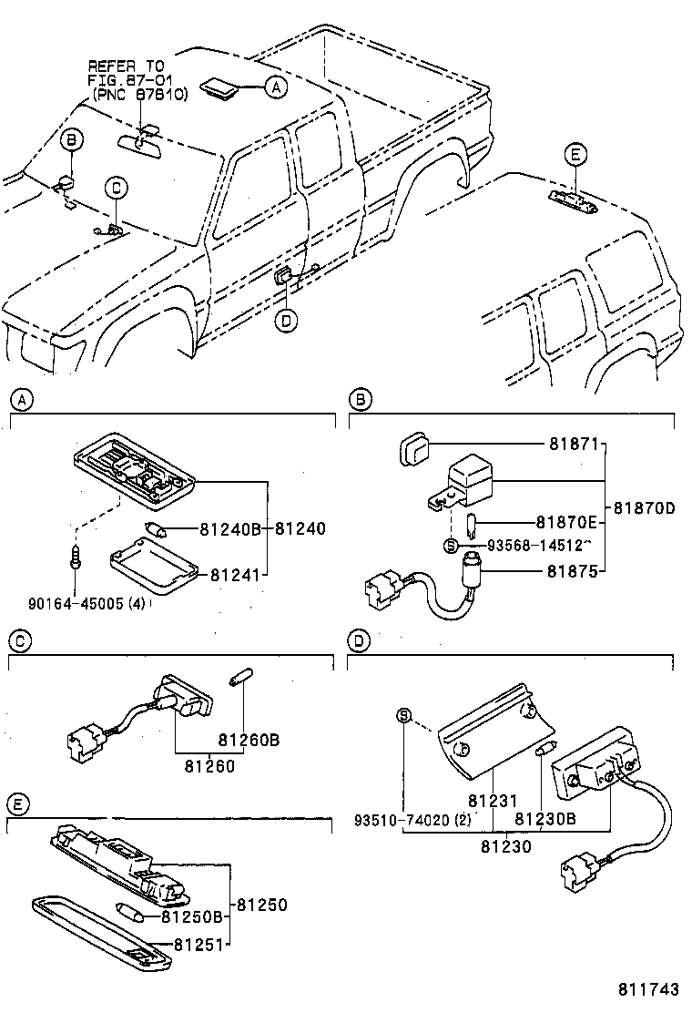  HILUX 2WD |  INTERIOR LAMP