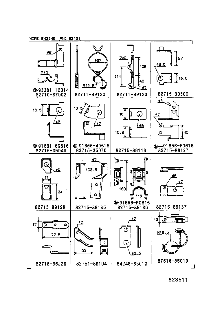  HILUX 4RUNNER 4WD |  WIRING CLAMP