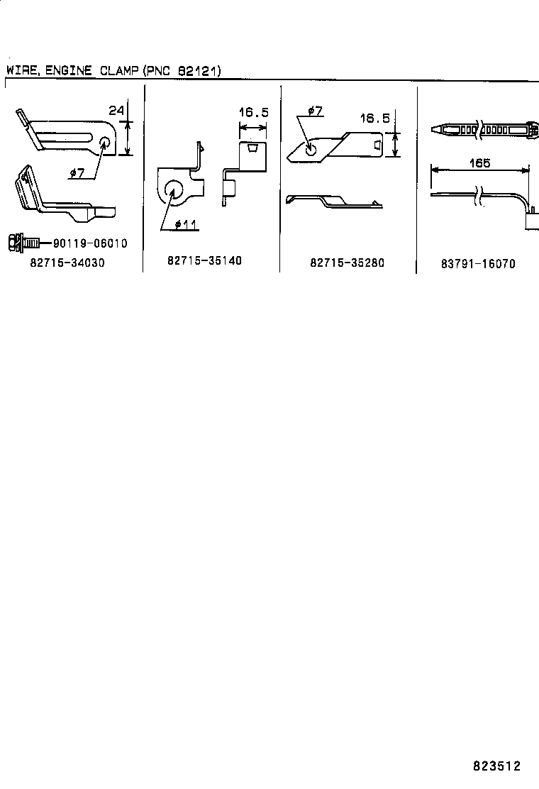 HILUX 4RUNNER 4WD |  WIRING CLAMP