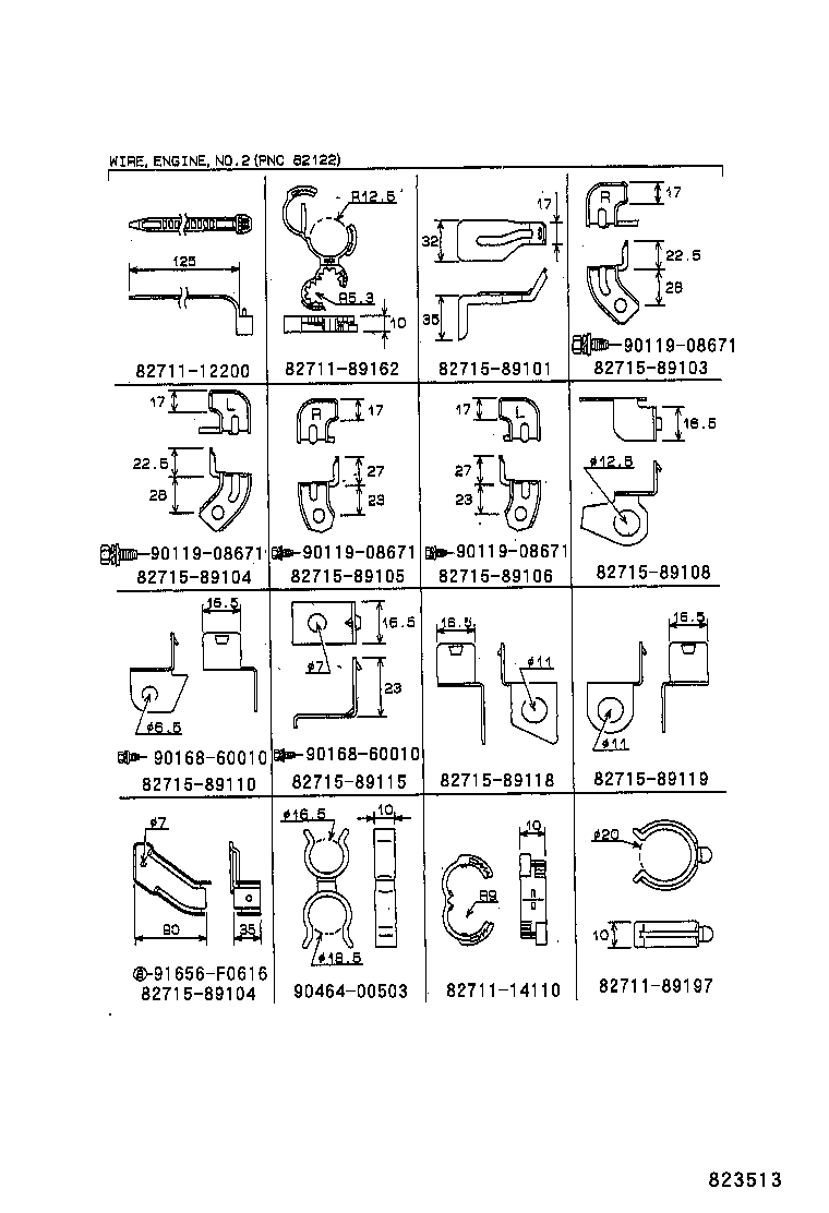  HILUX 4RUNNER 4WD |  WIRING CLAMP