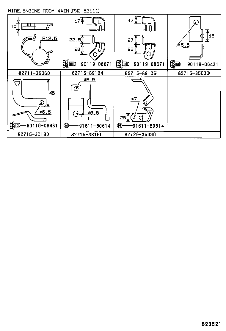  HILUX 4RUNNER 4WD |  WIRING CLAMP