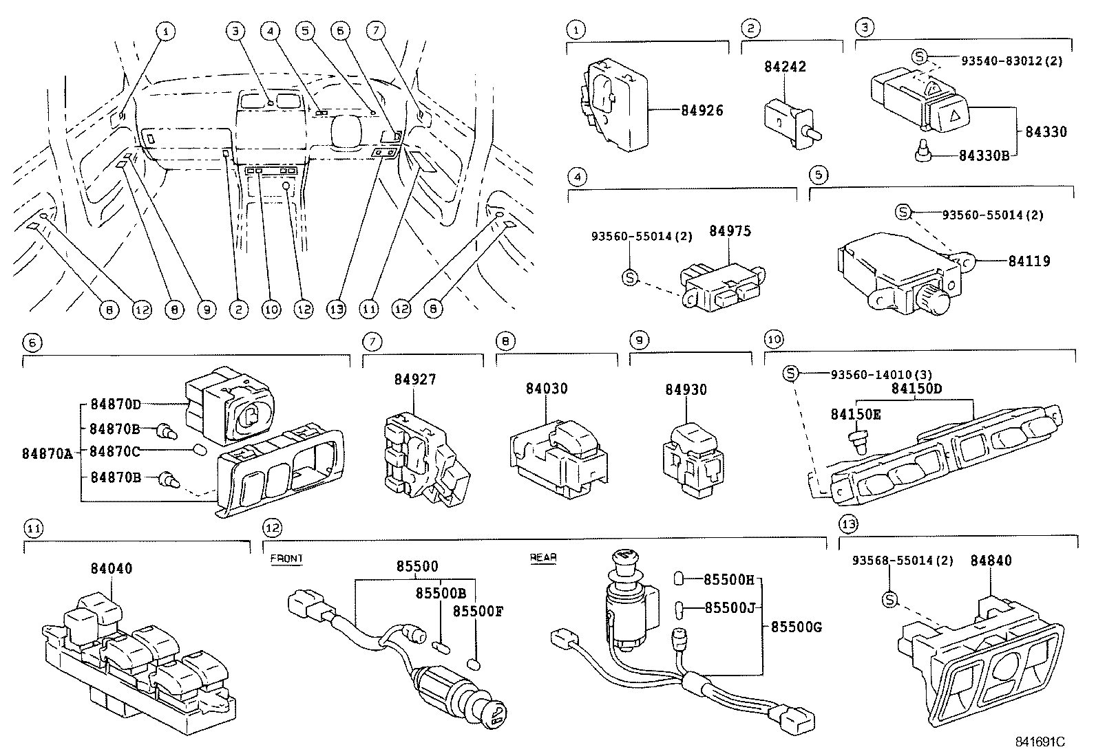  LS400 |  SWITCH RELAY COMPUTER