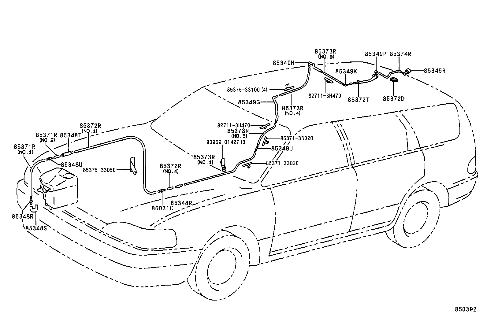  CAMRY NAP SED WG |  REAR WASHER