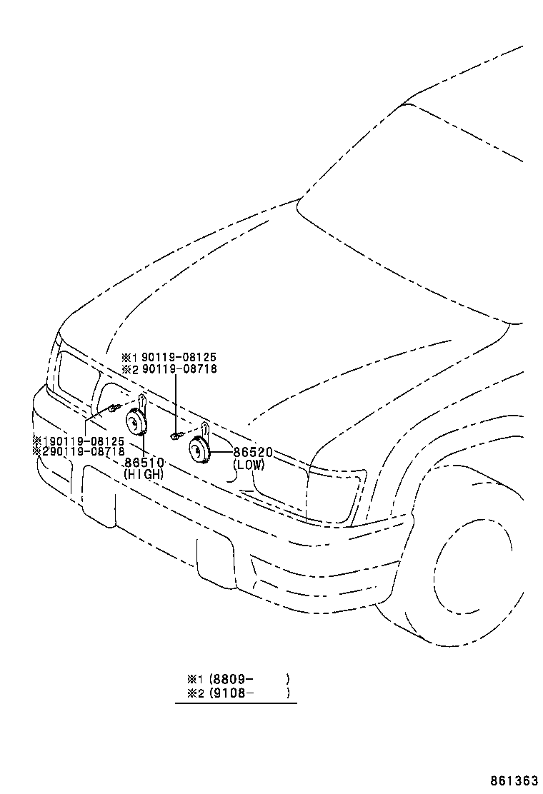  HILUX 4RUNNER 4WD |  HORN