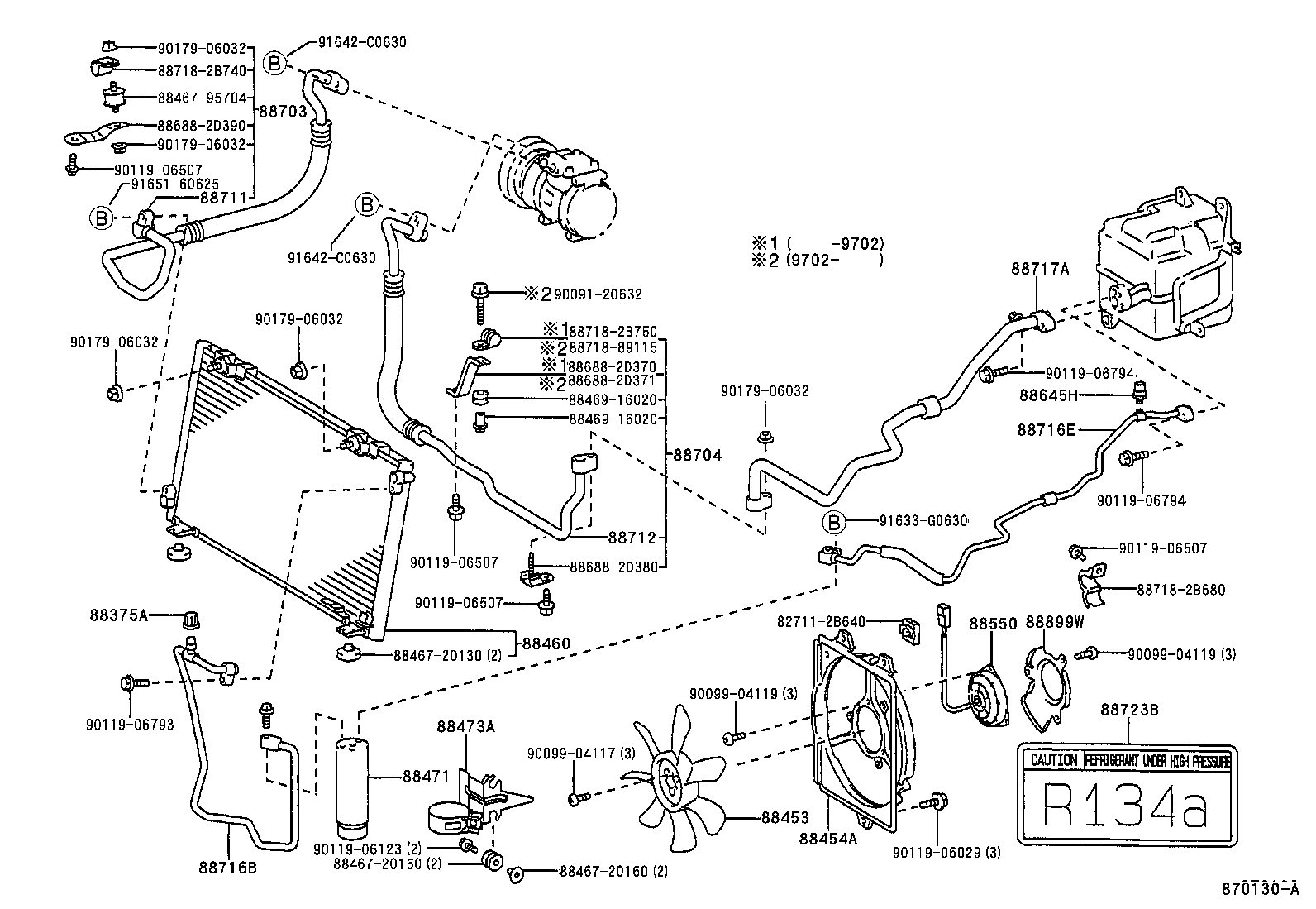  CELICA |  HEATING AIR CONDITIONING COOLER PIPING