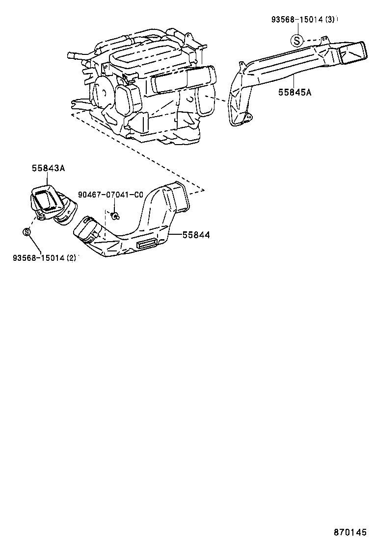  CELICA |  HEATING AIR CONDITIONING CONTROL AIR DUCT