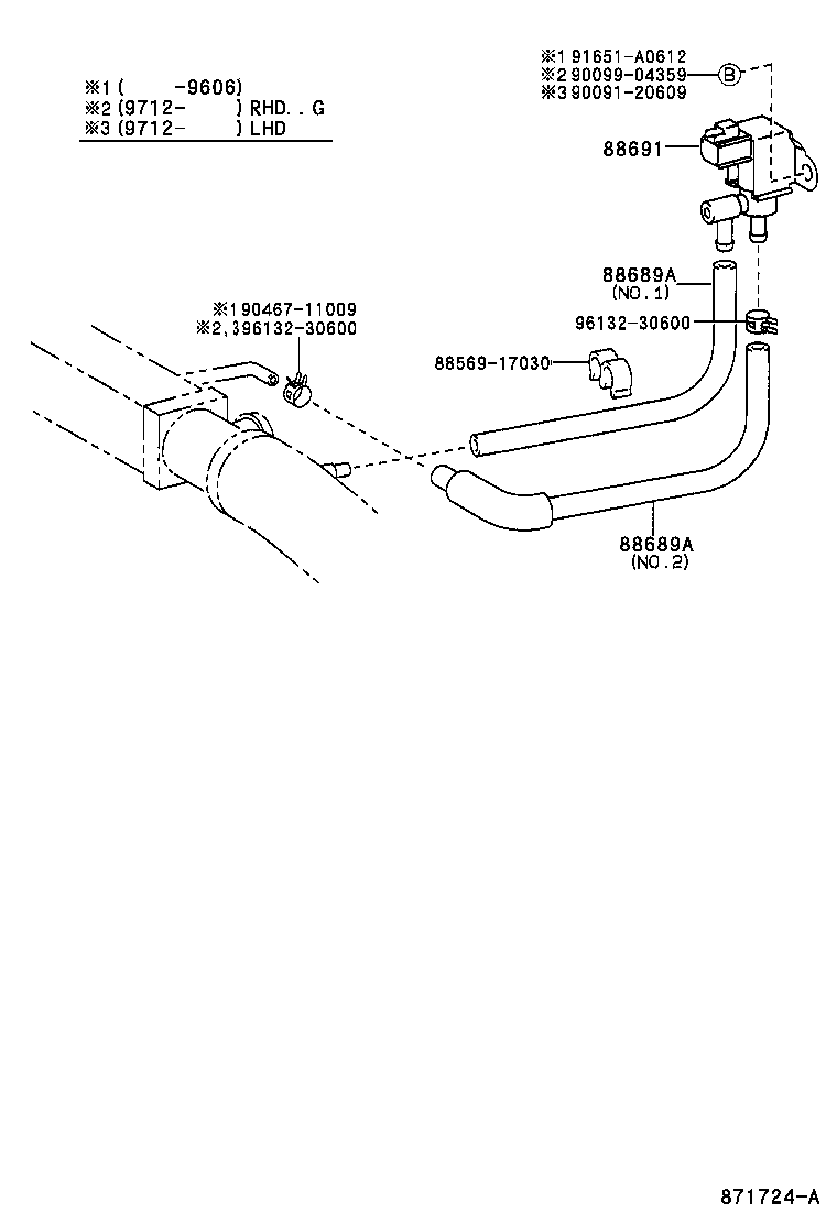  MR2 |  HEATING AIR CONDITIONING VACUUM PIPING