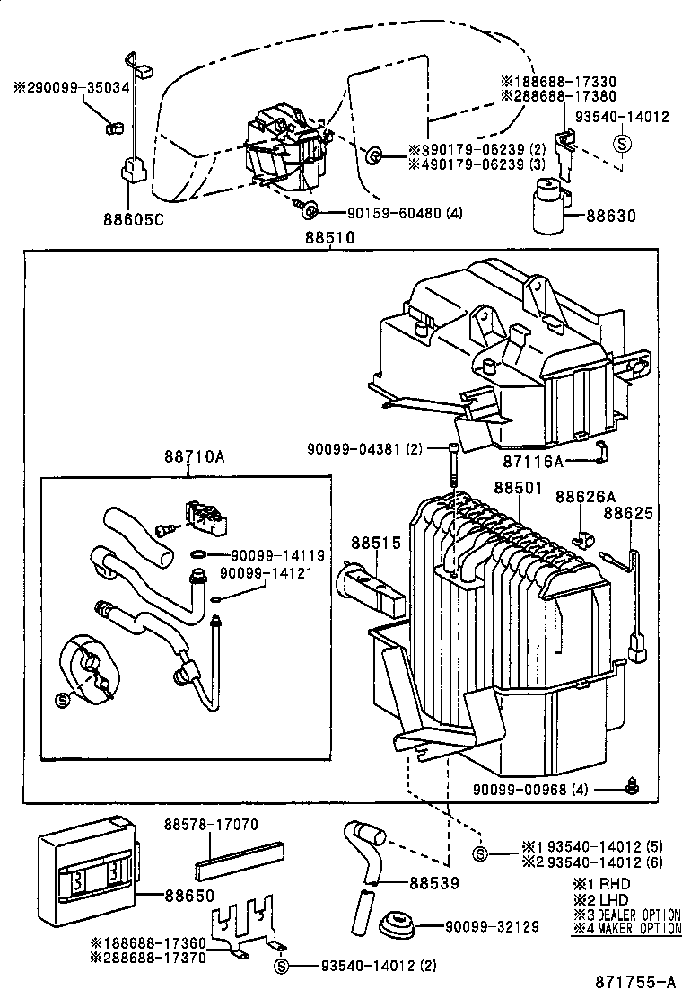  MR2 |  HEATING AIR CONDITIONING COOLER UNIT