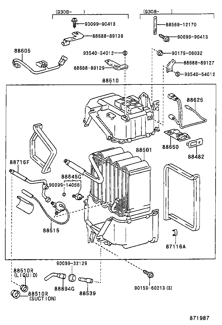  HILUX 2WD |  HEATING AIR CONDITIONING COOLER UNIT