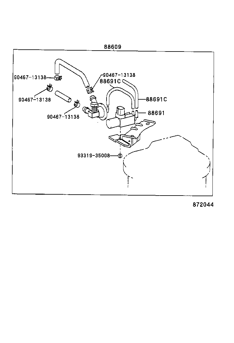  HILUX 4RUNNER 4WD |  HEATING AIR CONDITIONING VACUUM PIPING