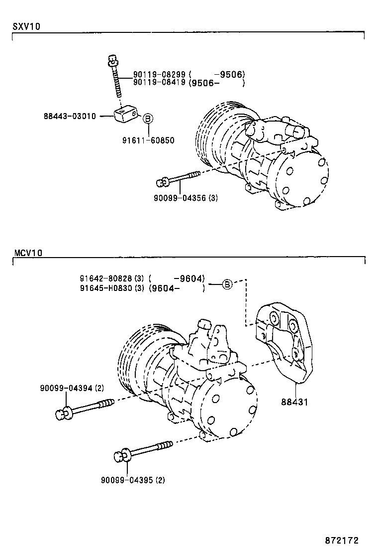  CAMRY NAP SED WG |  HEATING AIR CONDITIONING COMPRESSOR