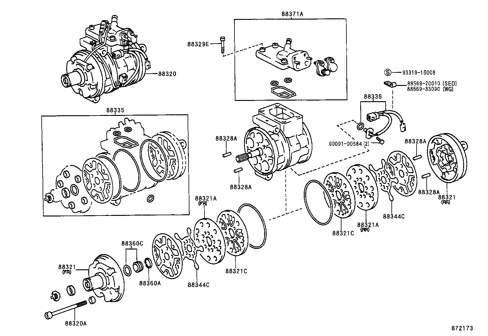  CAMRY NAP SED WG |  HEATING AIR CONDITIONING COMPRESSOR